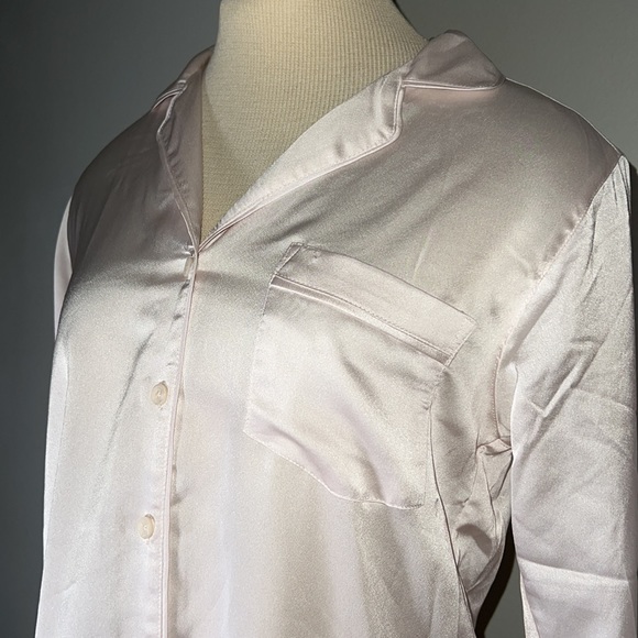 Abercrombie & Fitch Satin Button Down Sleep Shirt xs - Picture 2 of 6